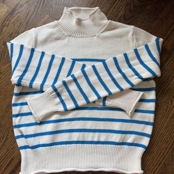 J. Crew Sweaters - J Crew High Neck Striped Sweater